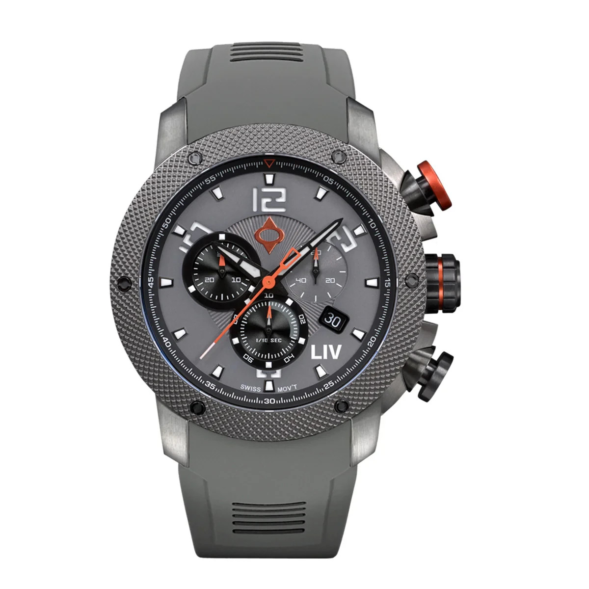 LIV GX1 Swiss Chronograph – Cool Gray – Looks New – Full Set – Minimal Wear