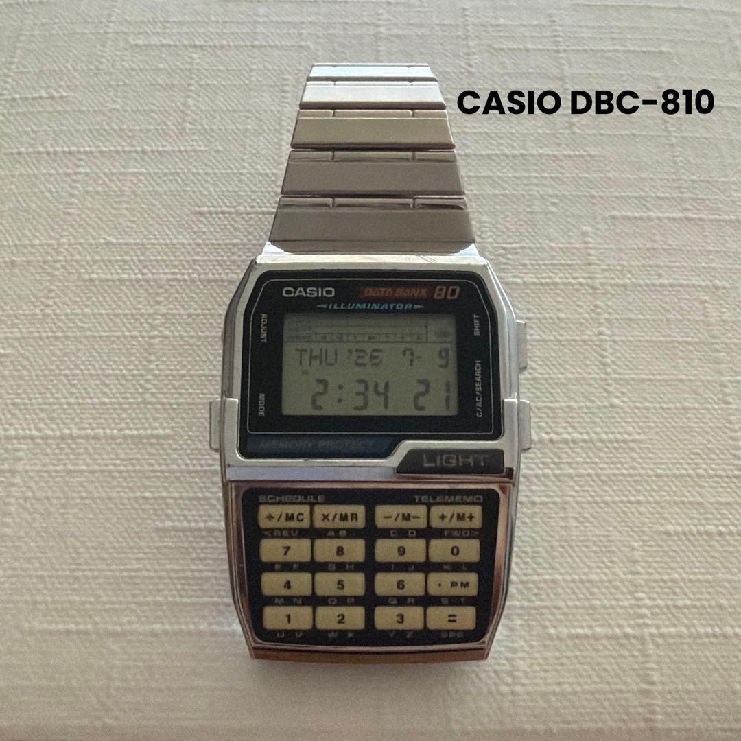 Casio Data Bank DBC-810 Digital Calculator Watch Used