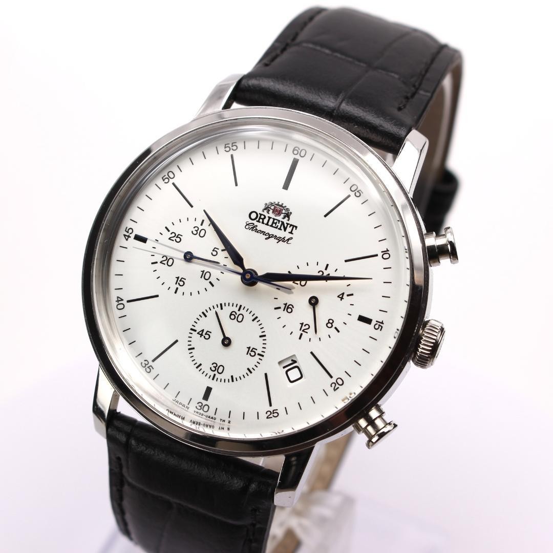 Orient VR32UAA0 Chronograph Watch White Dial Japanese Quartz Timepiece NB/NA