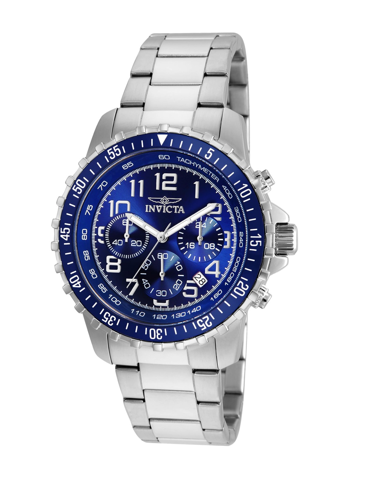 Men’s Quartz Watch, Stainless Steel Band, Silver, Model 6621