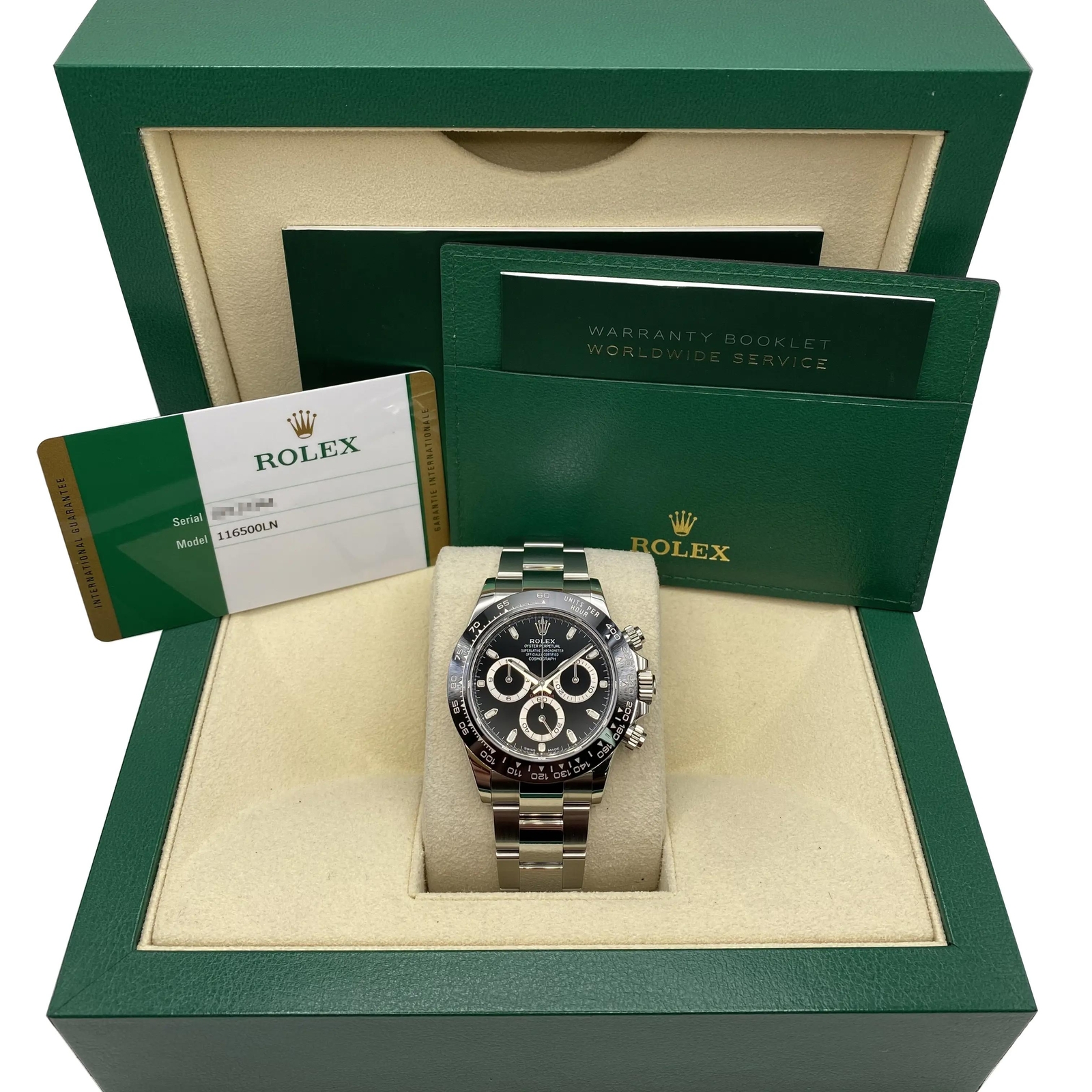 Rolex Daytona Cosmograph 116500LN Ceramic Black Dial Automatic Watch Full Kit