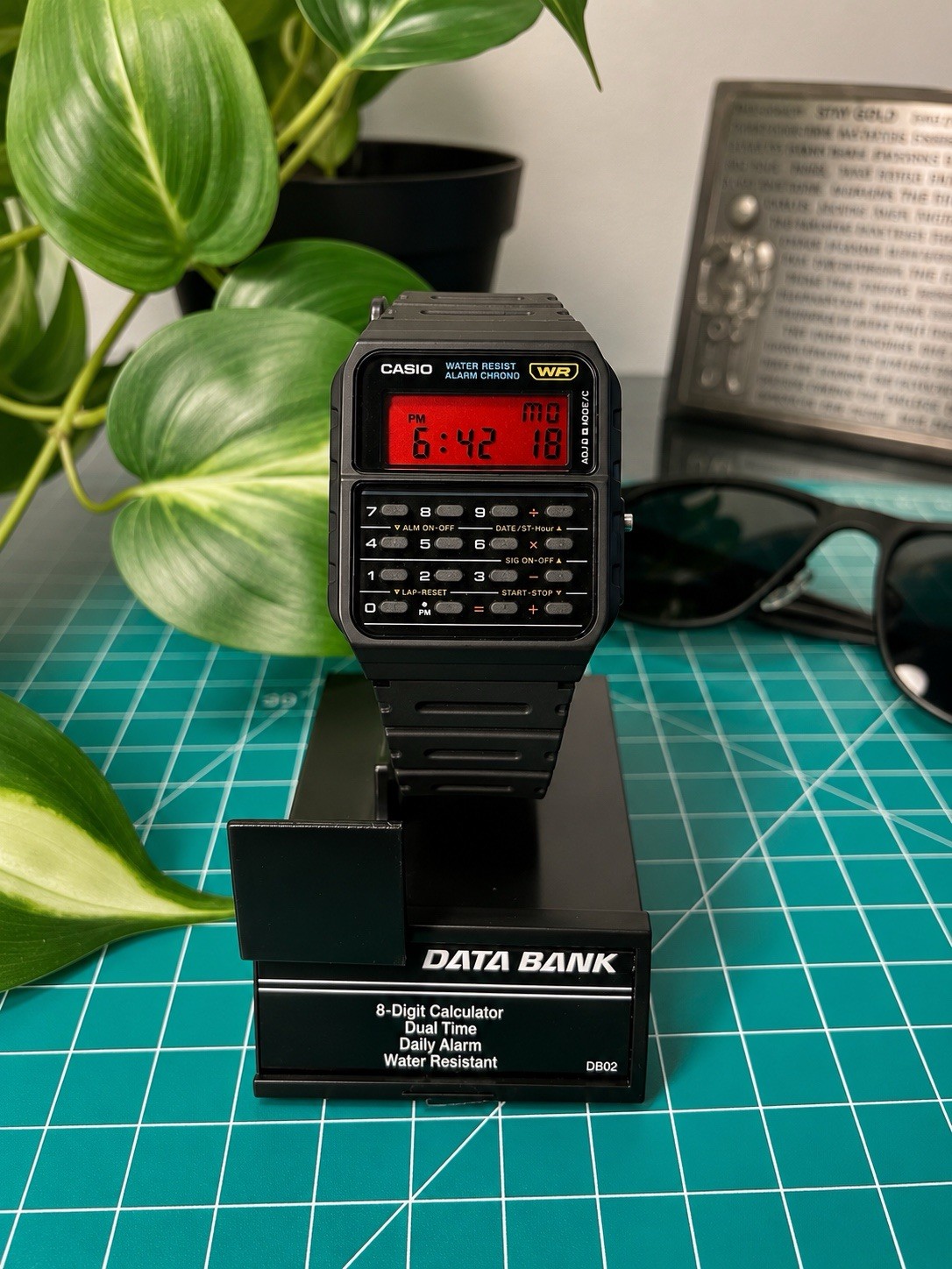 “Crimson Code” Custom Casio Calculator Watch CA53W-1
