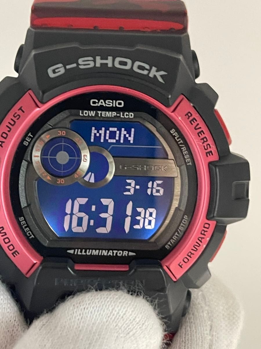 Excellent Condition G SHOCK GLS 8900CM 4JF G LIDE Red Camouflage