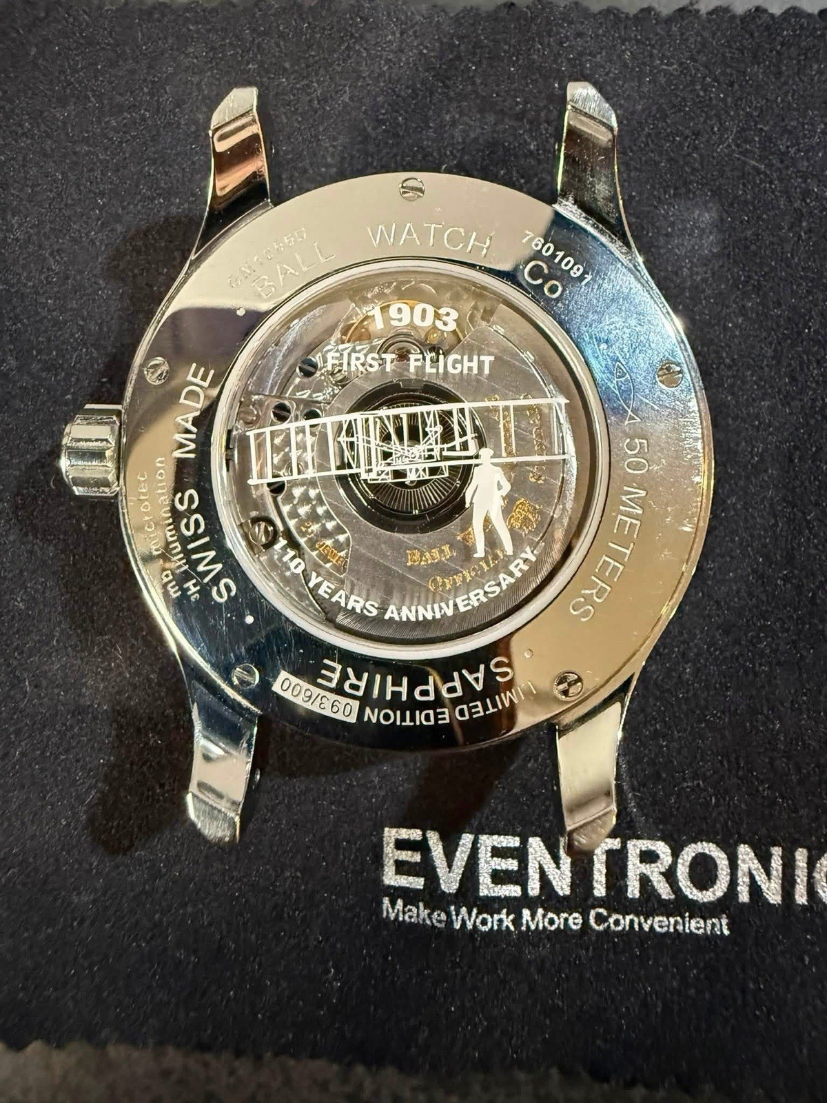 BALL First Flight 110 Years Limited Edition Automatic Date 39mm 50m Black Dial
