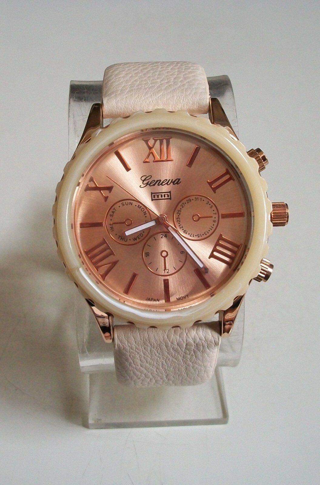 Women Brown, Beige Leather Band With Plain & Tortoise Shell Fashion Watch