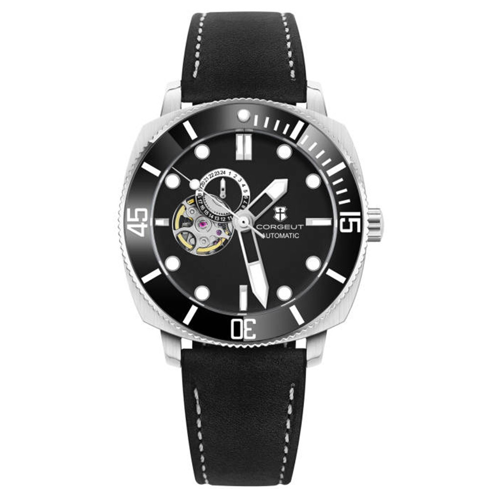 42mm Corgeut black blue green bezel sapphire glass NH39 Automatic men’s watch
