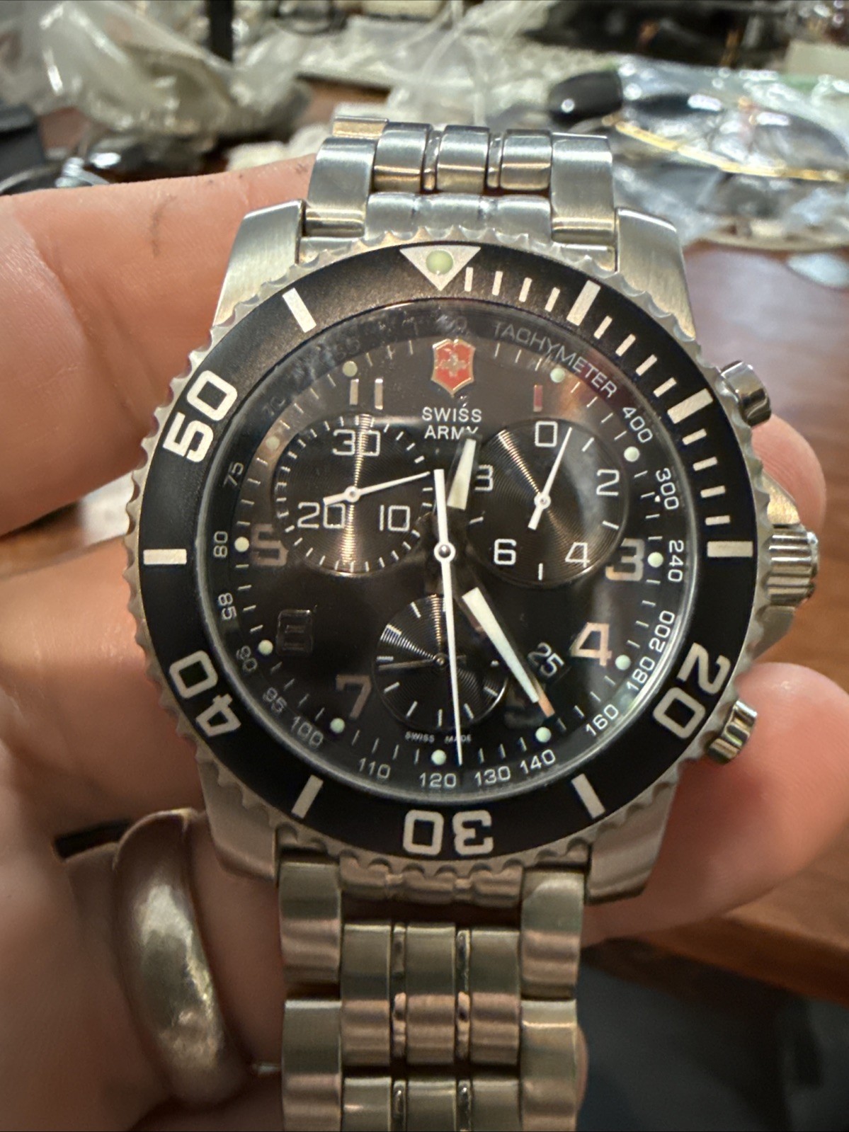 Victorinox Swiss Army Maverick II chronograph New Battery Tested & Working