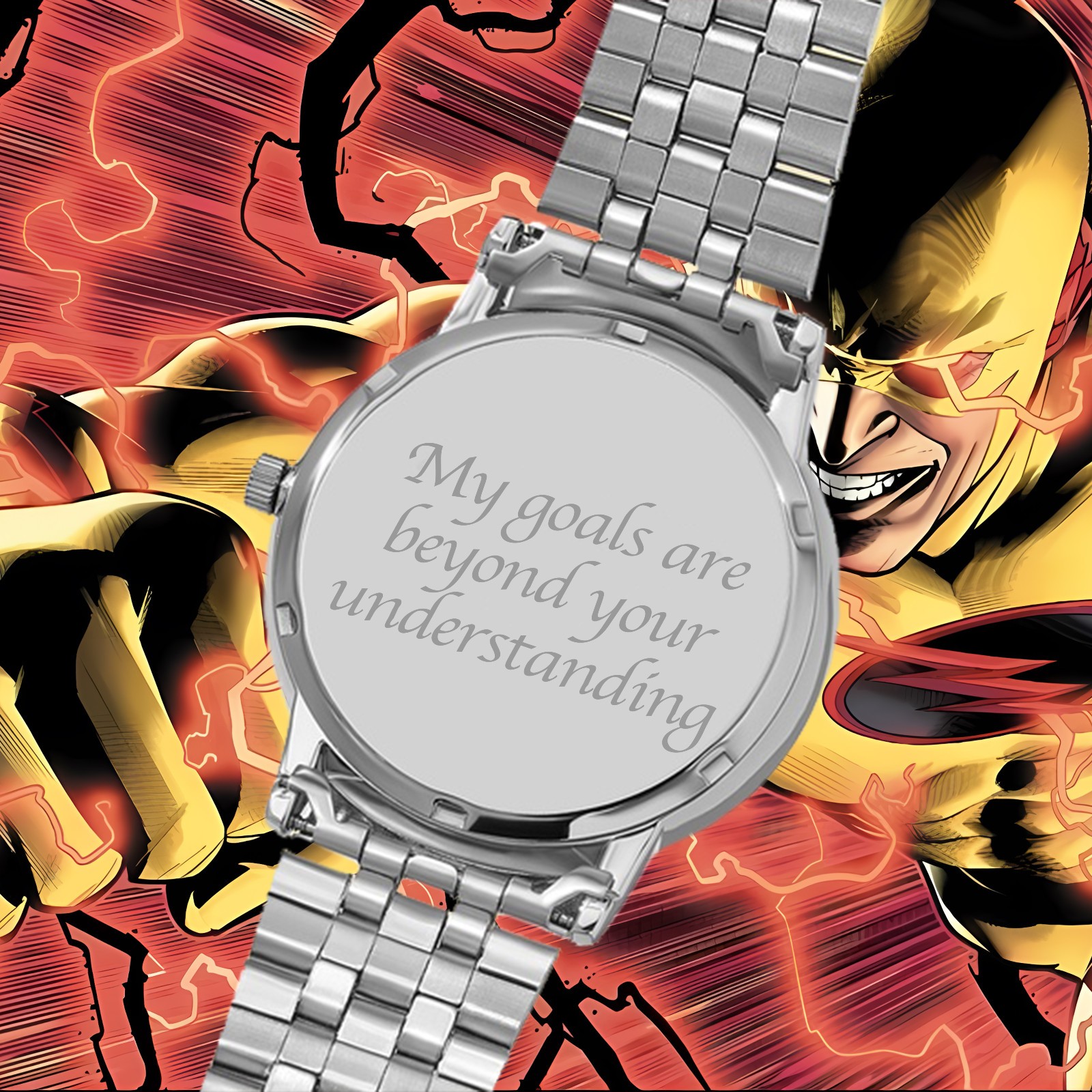 Reverse Flash DC Comics Engraved Wristwatch