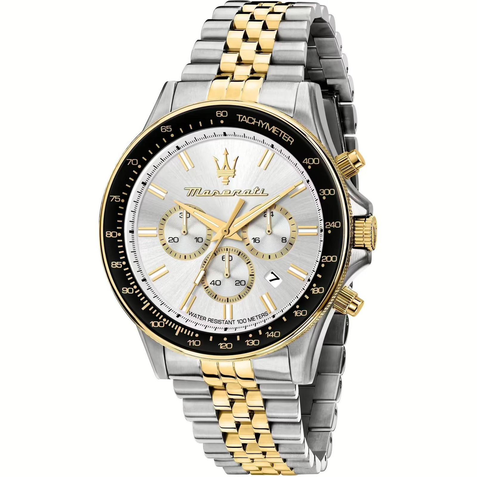 Maserati Challenge Chronograph Men’s Watch R8873640024 Watch Steel Bicolor Gold