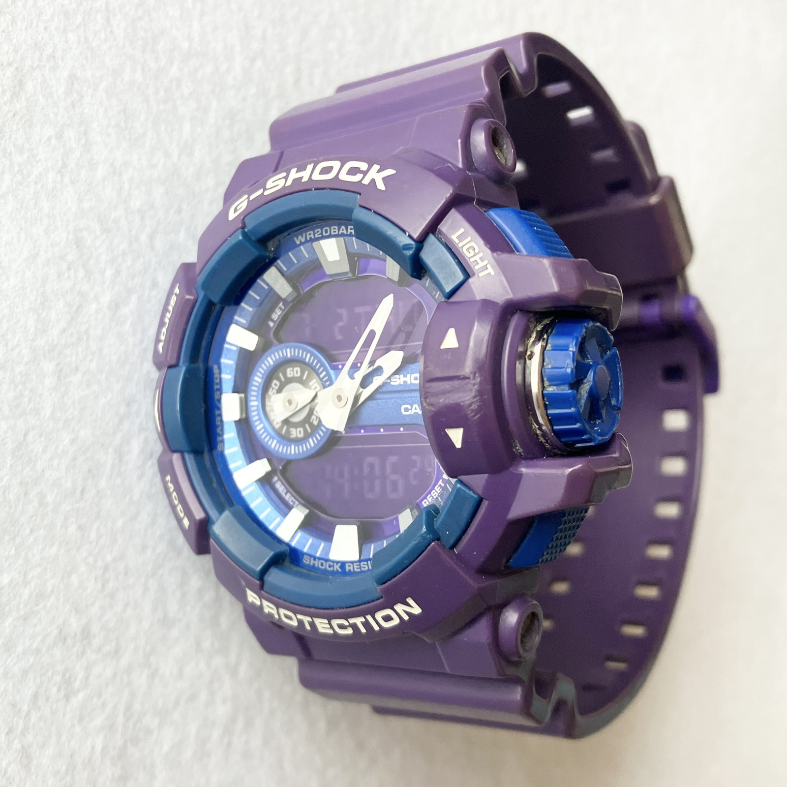 Casio G-SHOCK GA-400A Purple Analog Digital Men’s Watch Used Japan