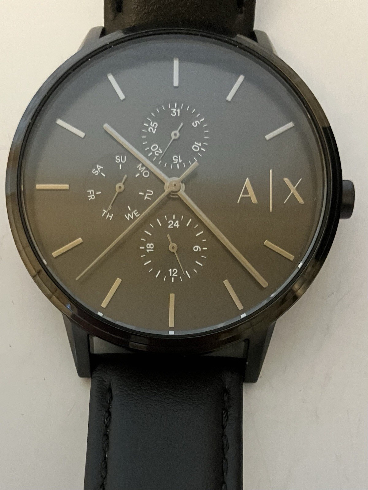 Armani Exchange Cayde,Black Dial, Multifunction Watch,Miyota 6P27, Date/Day, NIB
