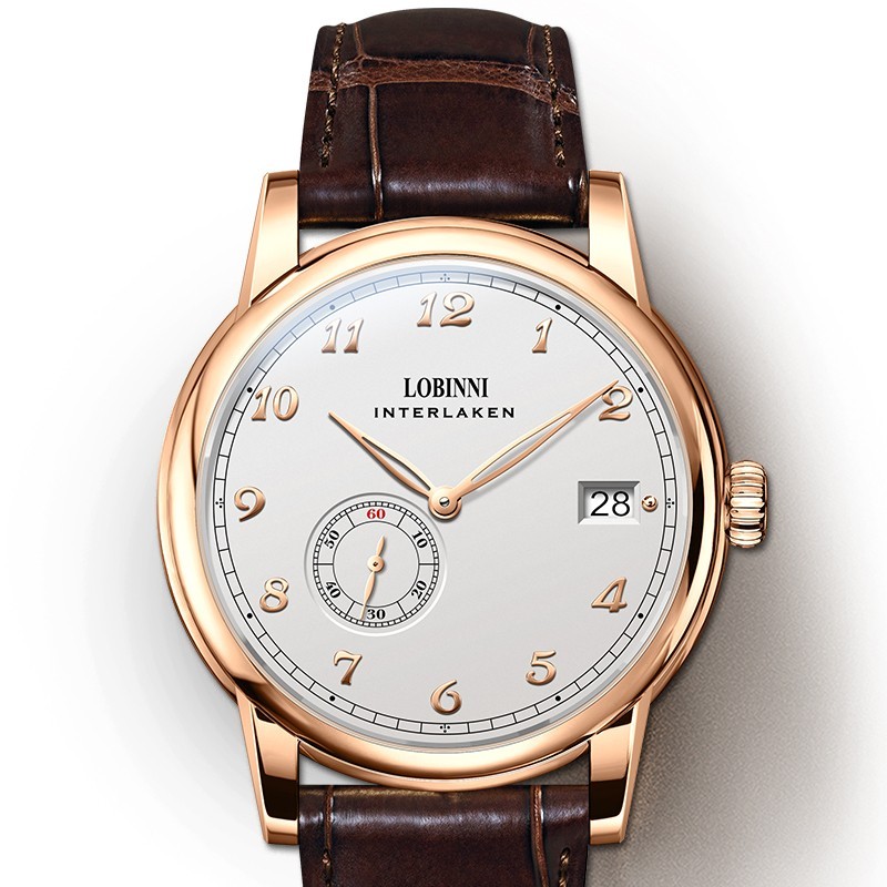 LOBINNI Men Automatic Watch 40mm Mechanical Wristwatch Hangzhou 5000 Micro Rotor