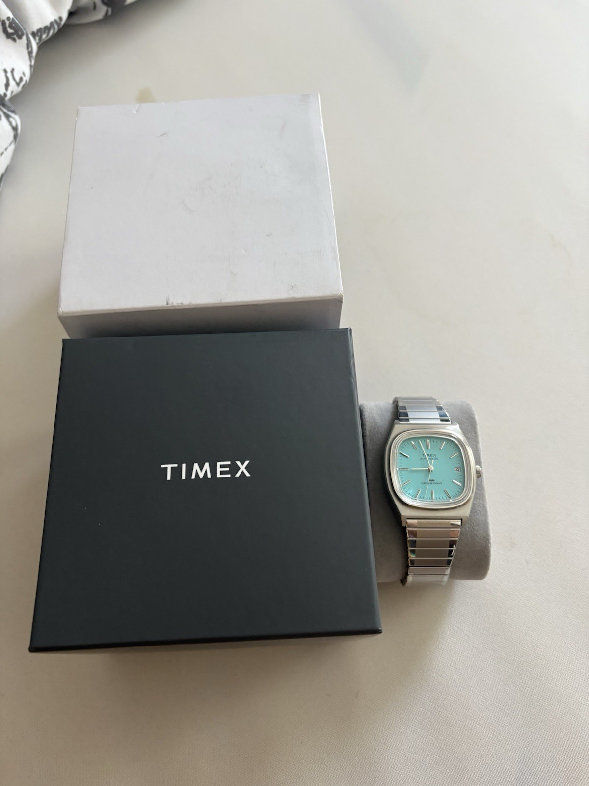 Timex E-line Automatic Watch. Watch Dial Color, Tiffany Blue.
