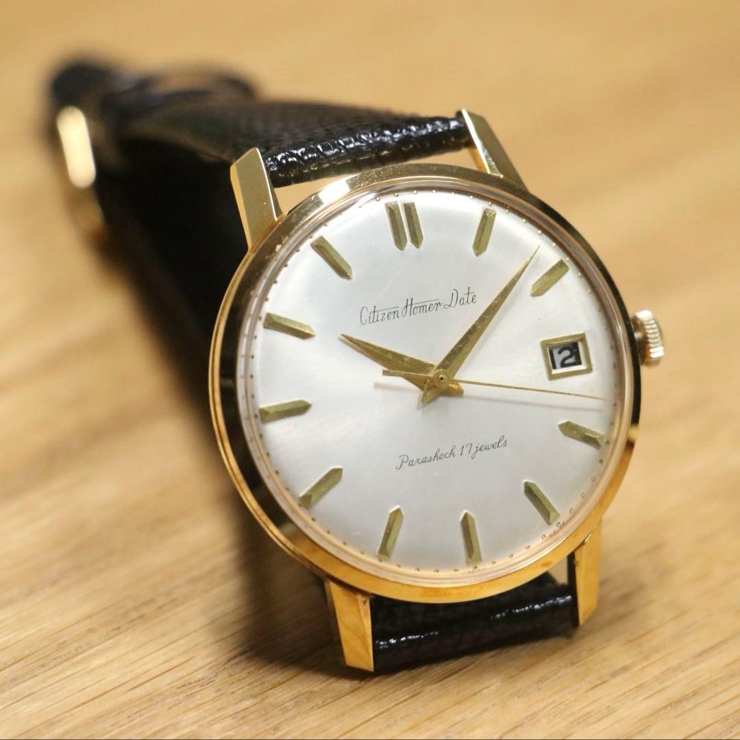 Citizen Homer Date Minute Marker Watch Used 60s-70s
