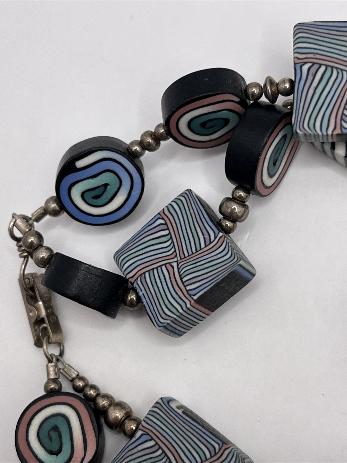 Artisan Polymer Clay Beaded Stretch Band Women’s Quartz Watch- New Battery
