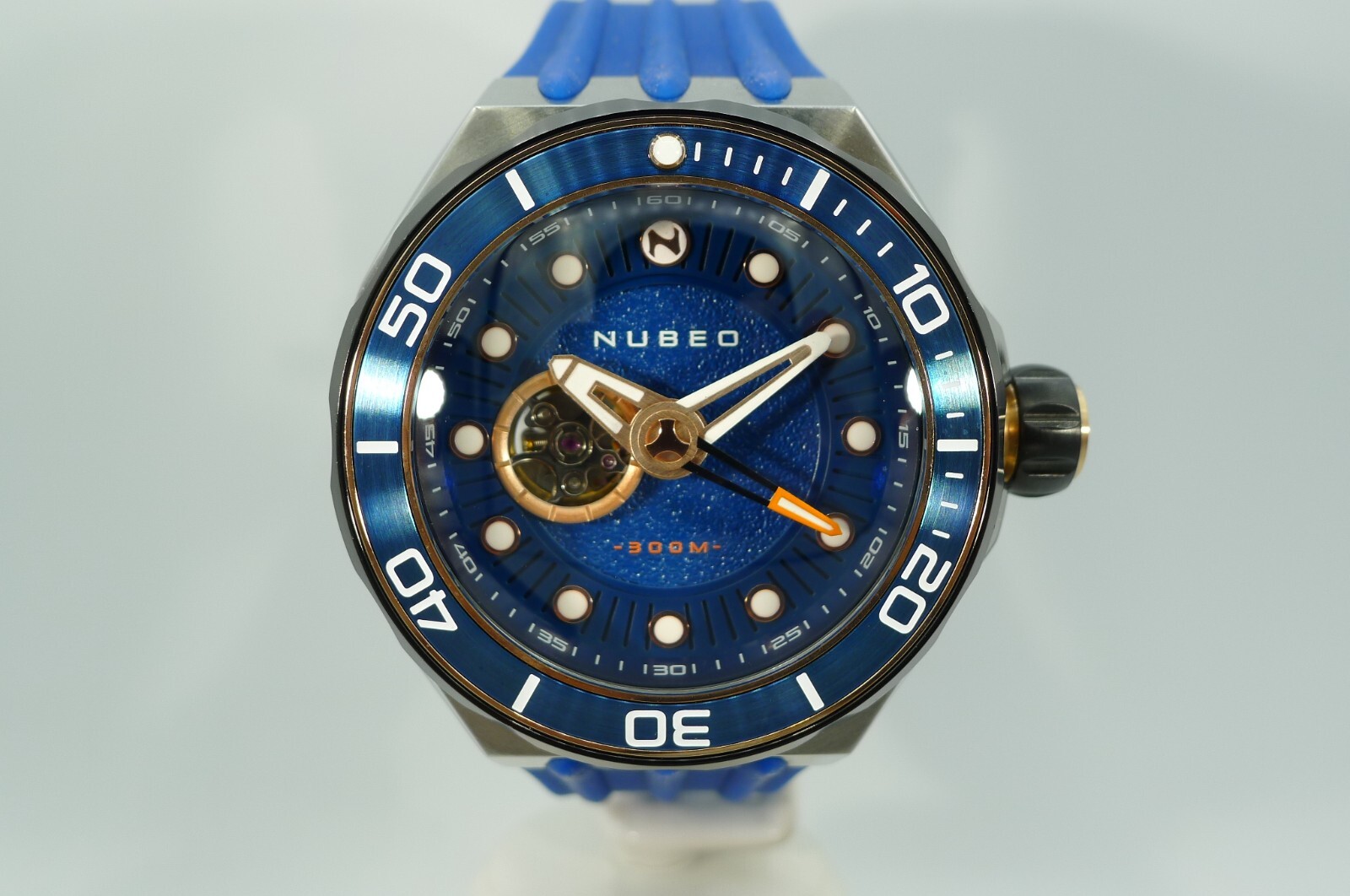 NUBEO MARIANA 300M AUTOMATIC DIVER 50MM RUBBER STRAP RARE