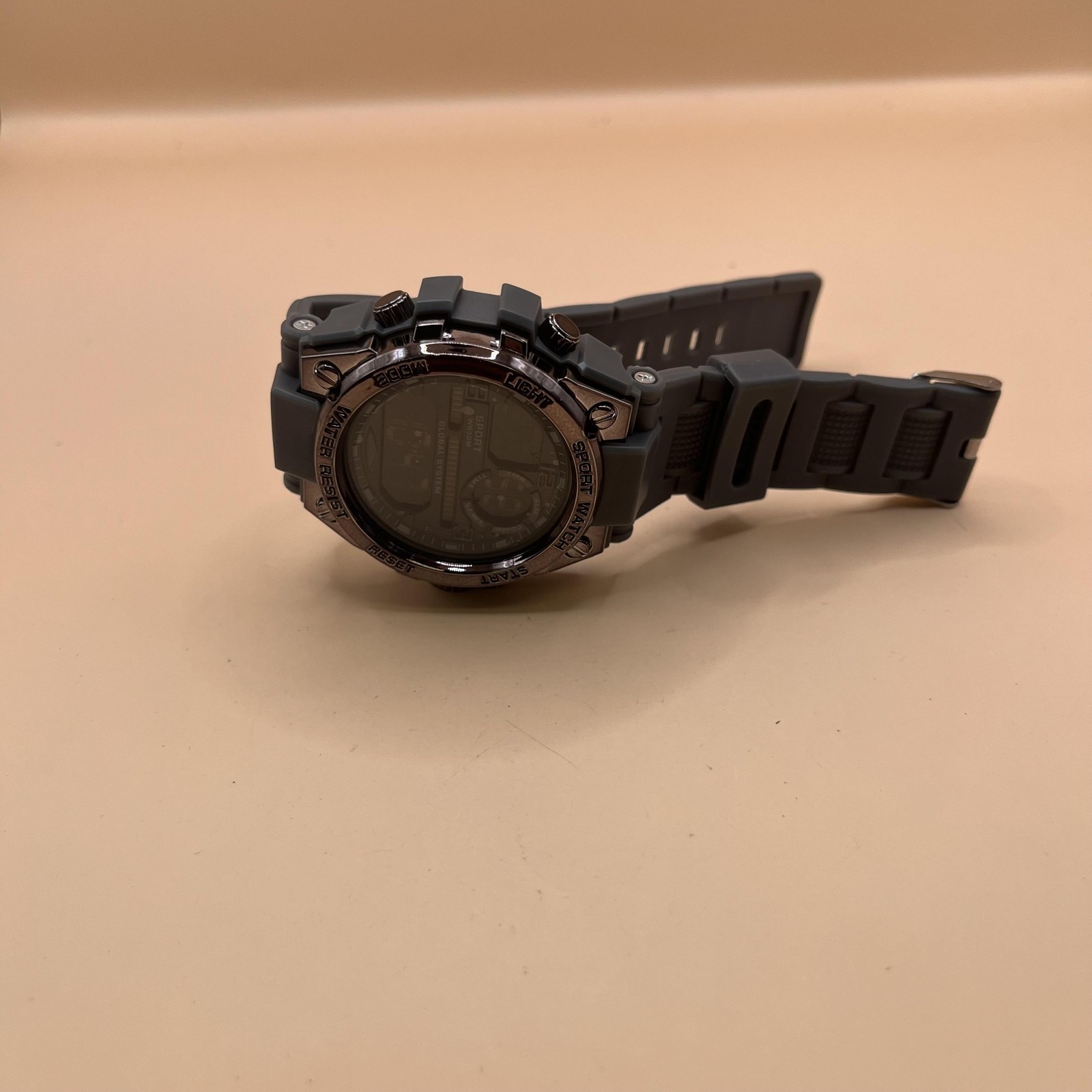 Sport Watch Digital Analog Grey Multifunction WR30M Water Resistant Alarm