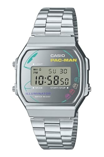 CASIO Classic A168WEPC-7AJR Silver PAC-MAN Collaboration Men’s Watch in Box New