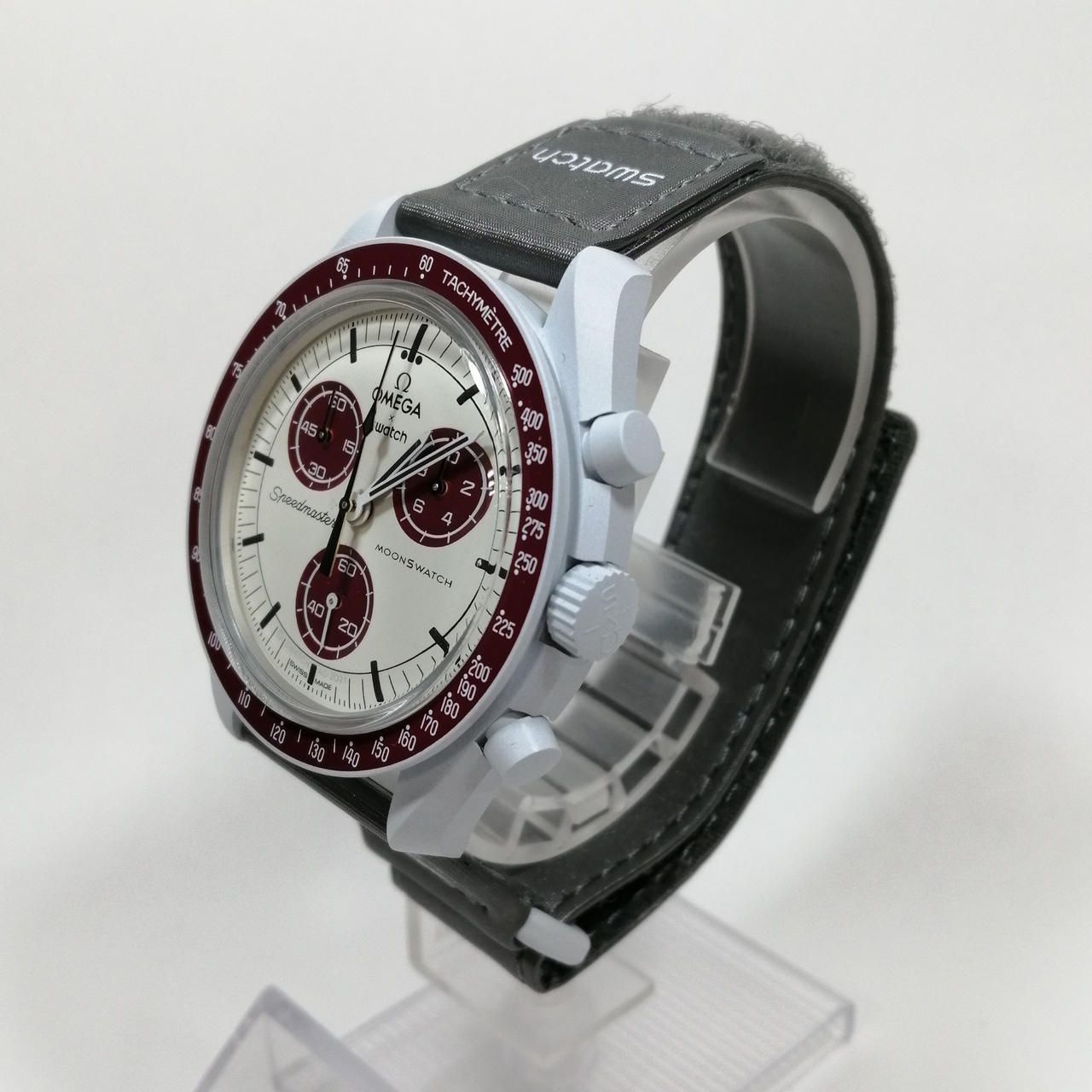 Switch x Omega xswatch Mission to Pluto Dark Red × Light Gray Used