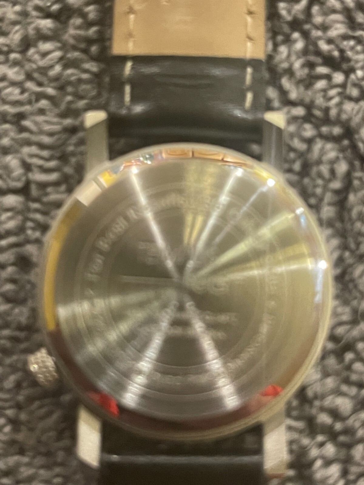 Tempus Fugit Relativity Quartz Watch Black Band Floating Seconds New Battery