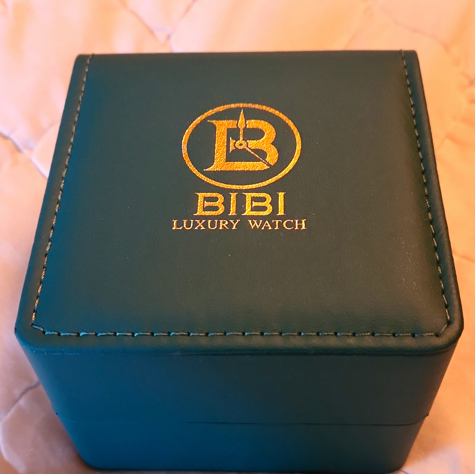 BIBI Luxury Watch Quartz Black Dial Black Rubber Strap 50m w/ Box/Manual