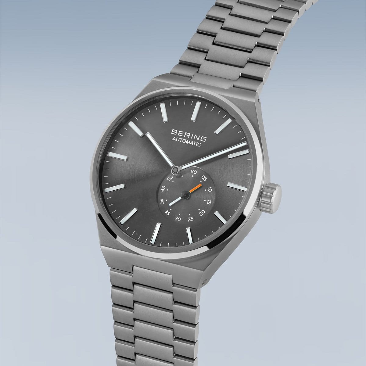 Bering Time – Automatic – Mens Classic Brushed Grey Watch – 19441-777
