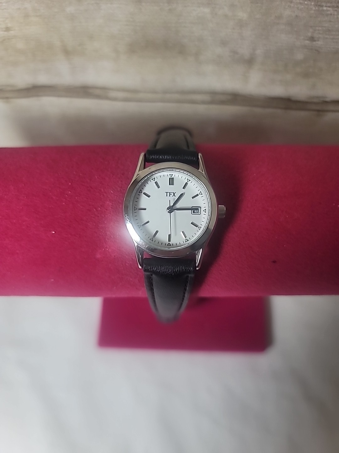 Ford Motor Company 20 Year Anniversary TFX Bulova Mens Wrist Watch Leather Band