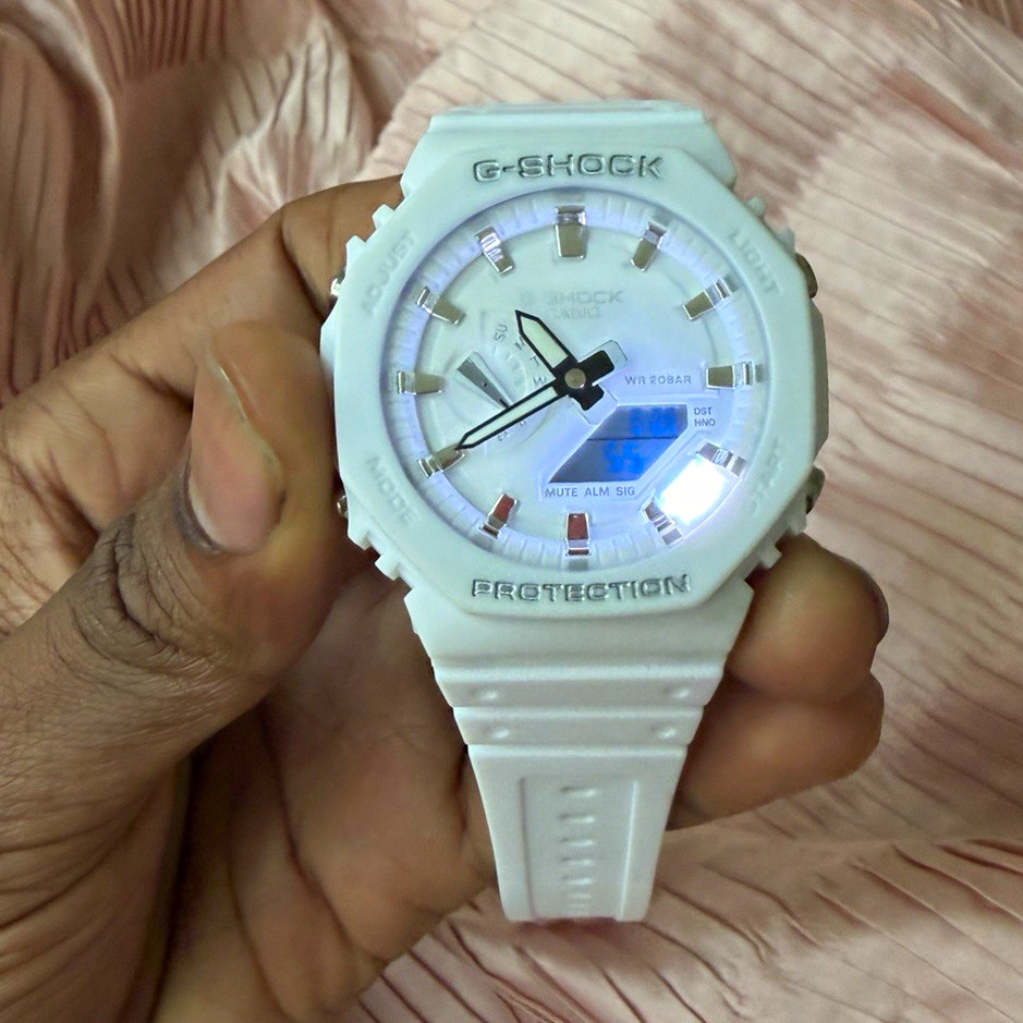Casio G-SHOCK GA-2100 Shock-Resist Analog/Digital White Resin 200m 45mm