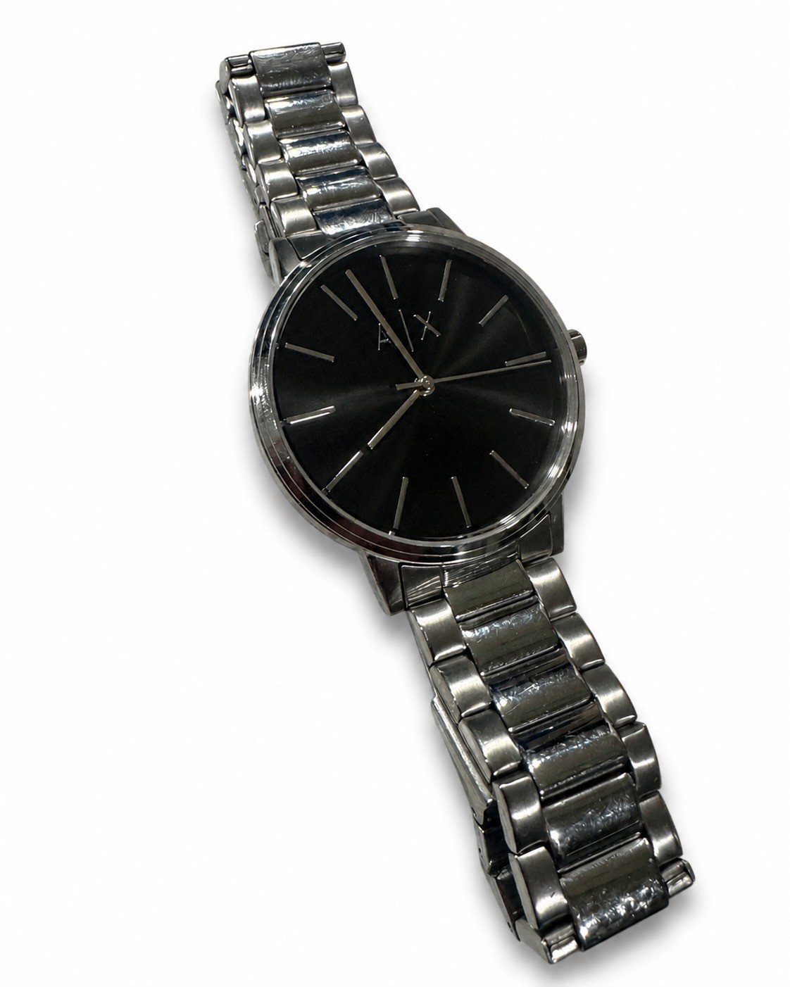 Armani Exchange AX Men’s Black Dial Silver Bracelet Watch