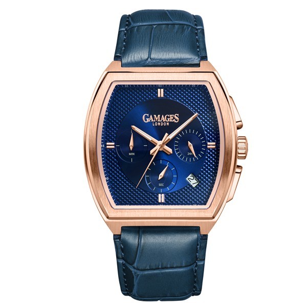 Gamages of London Limited Edition Cromwell Mechanical Quartz Rose/Blue RRP £830