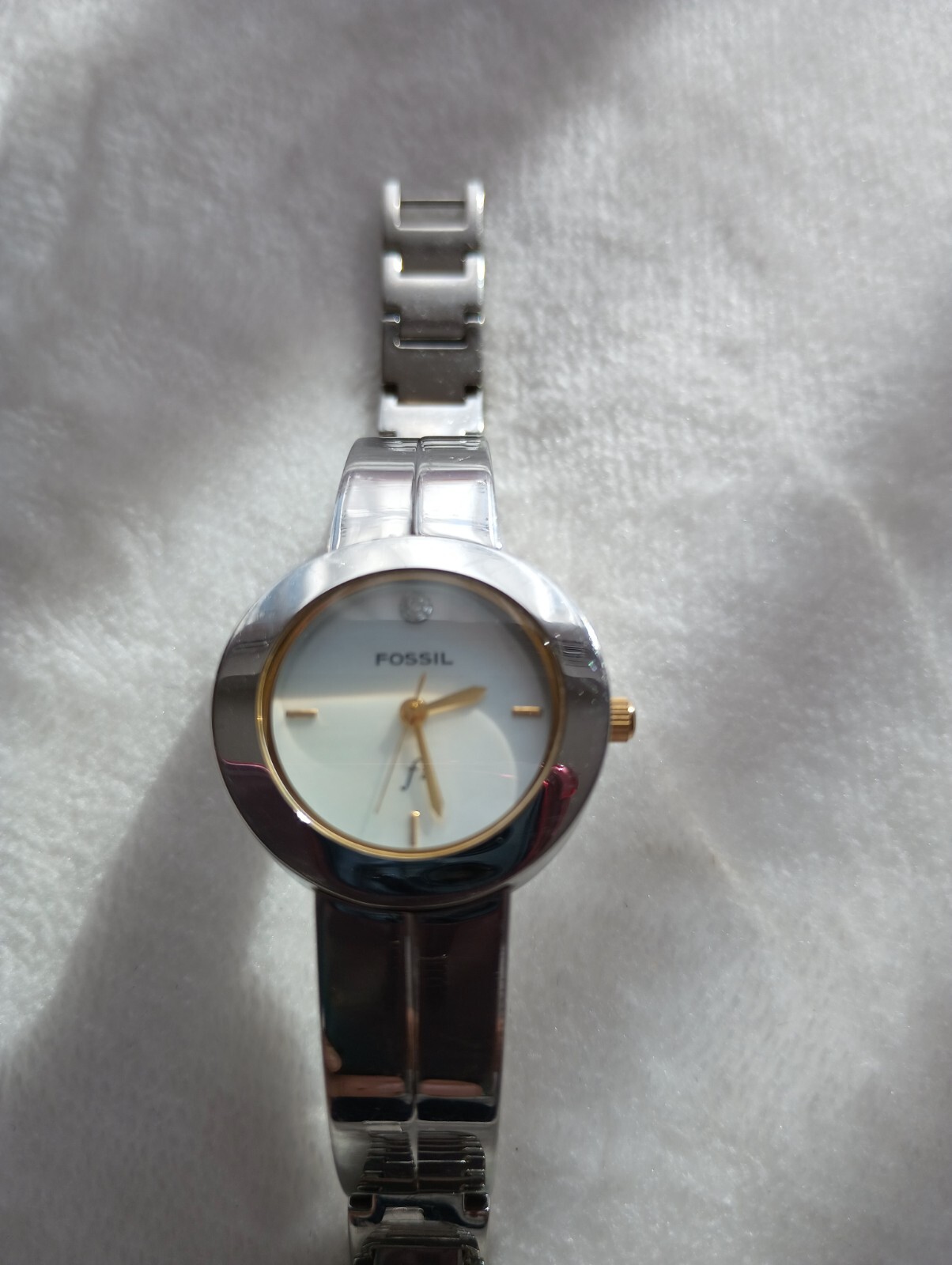 Fossil F2 Ladies Solid Stainless Steel Water Resistant 100 Feet Wristwatch