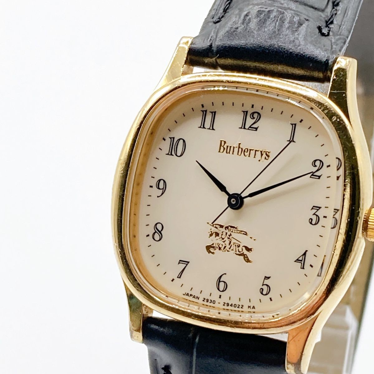 389 Burberry Ladies Watch Quartz New Battery Black Leather