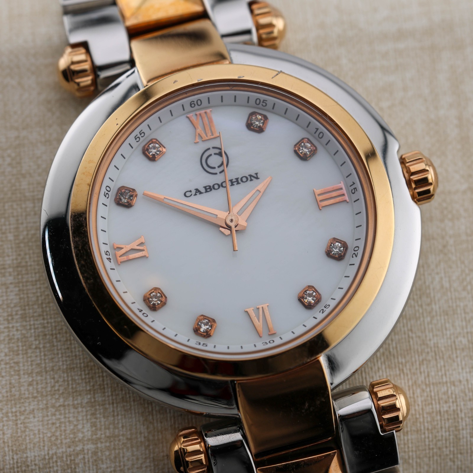 CABOCHON 16088 Mineral Crystal Quartz Analog Women’s Watch Sz.5 1/4″ New Battery