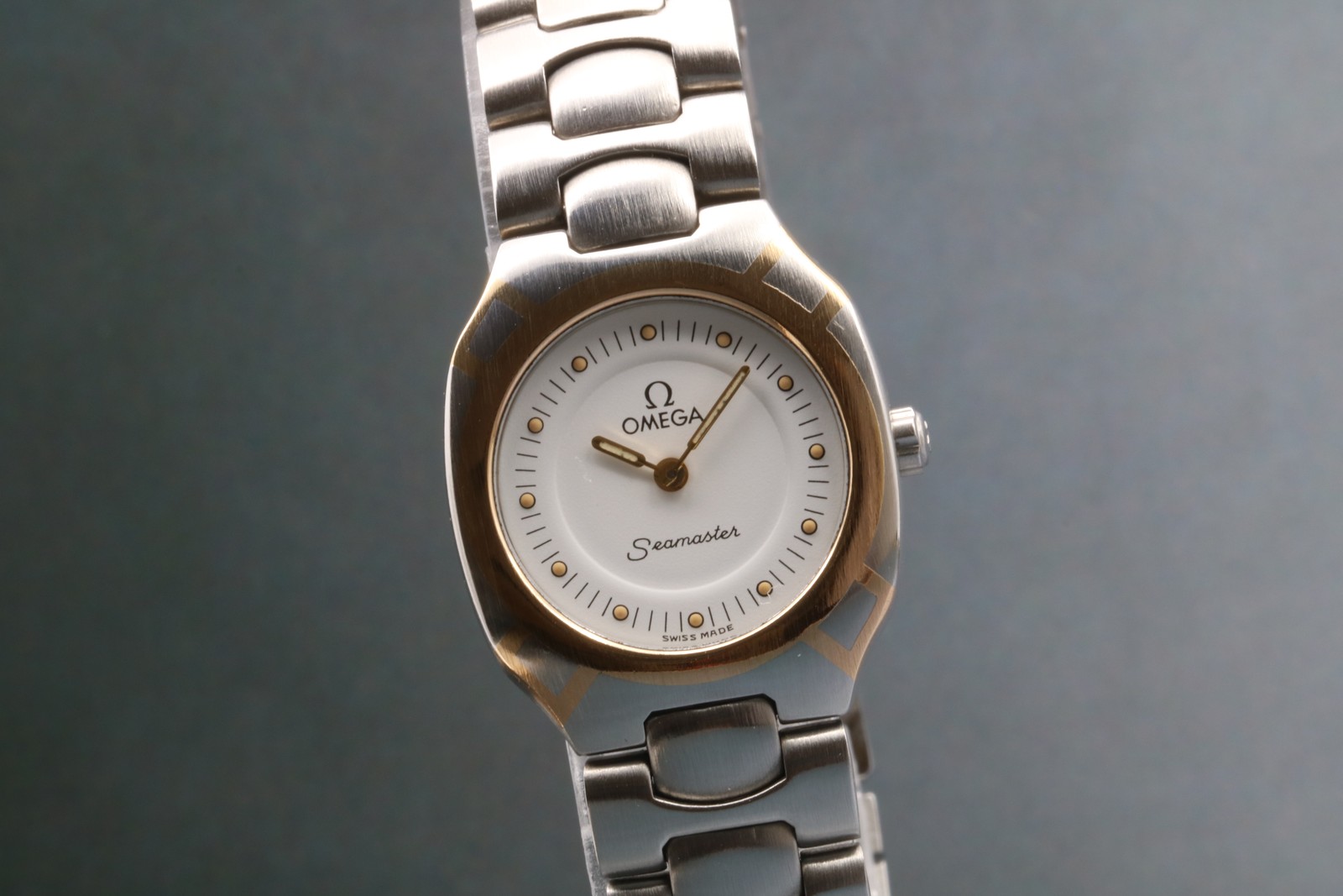 [Near MINT] OMEGA Seamaster Polaris 795.1022 Cal.1455 22mm Quartz Woman’s Watch