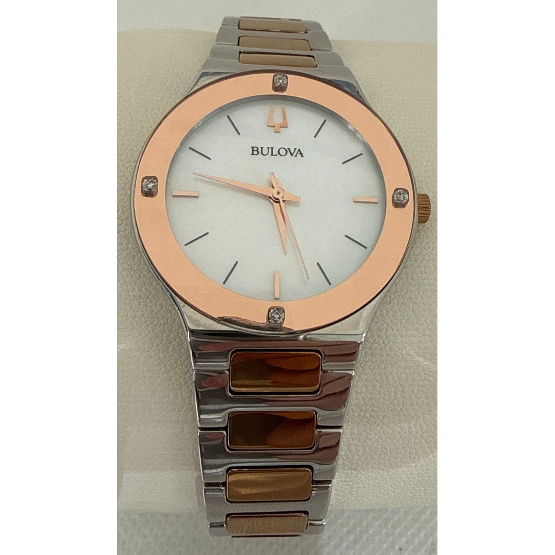Bulova Futuro Women’s Millennia Diamond Two-Tone Quartz Watch 98R274