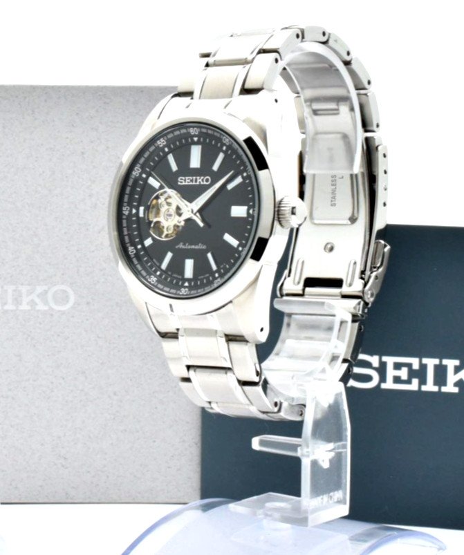 [NEAR MINT w/Box] SEIKO Presage 4R38-02A0 Black Dial Automatic Mens Watch Japan