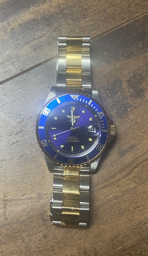 Invicta Pro Diver 40 mm Classic Submariner Style Men’s Watch – Steel, Gold,