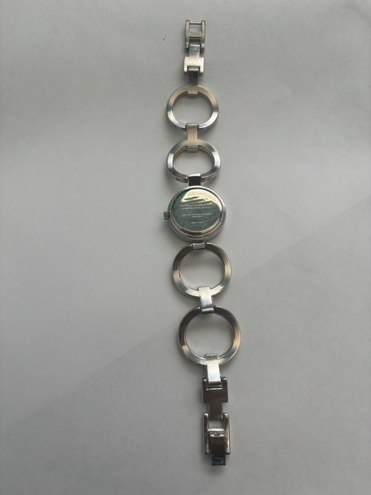 Marilyn Monroe Silver And Red Rhinestone Watch