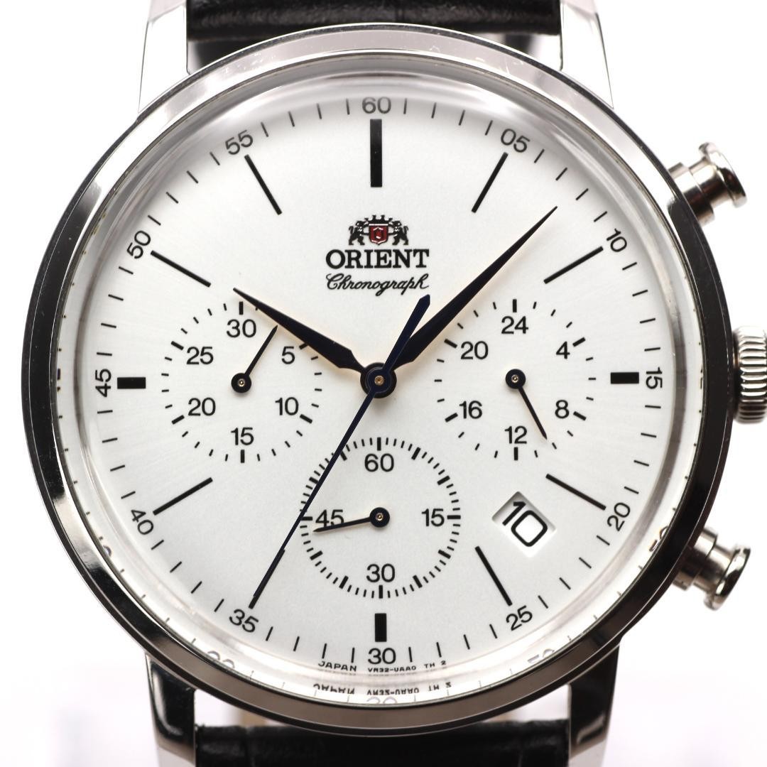 Orient VR32UAA0 Chronograph Watch White Dial Japanese Quartz Timepiece NB/NA