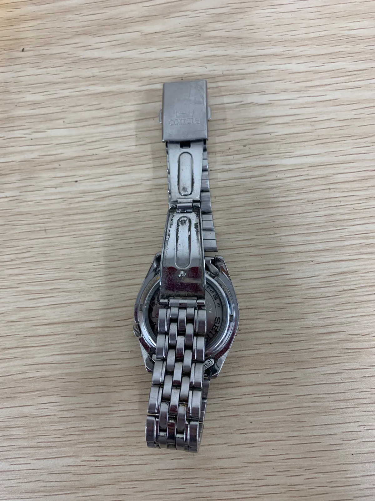 % [Non-working item] Seiko 5 Automatic Watch, Skeleton Caseback, 7S26-01V0, Men&