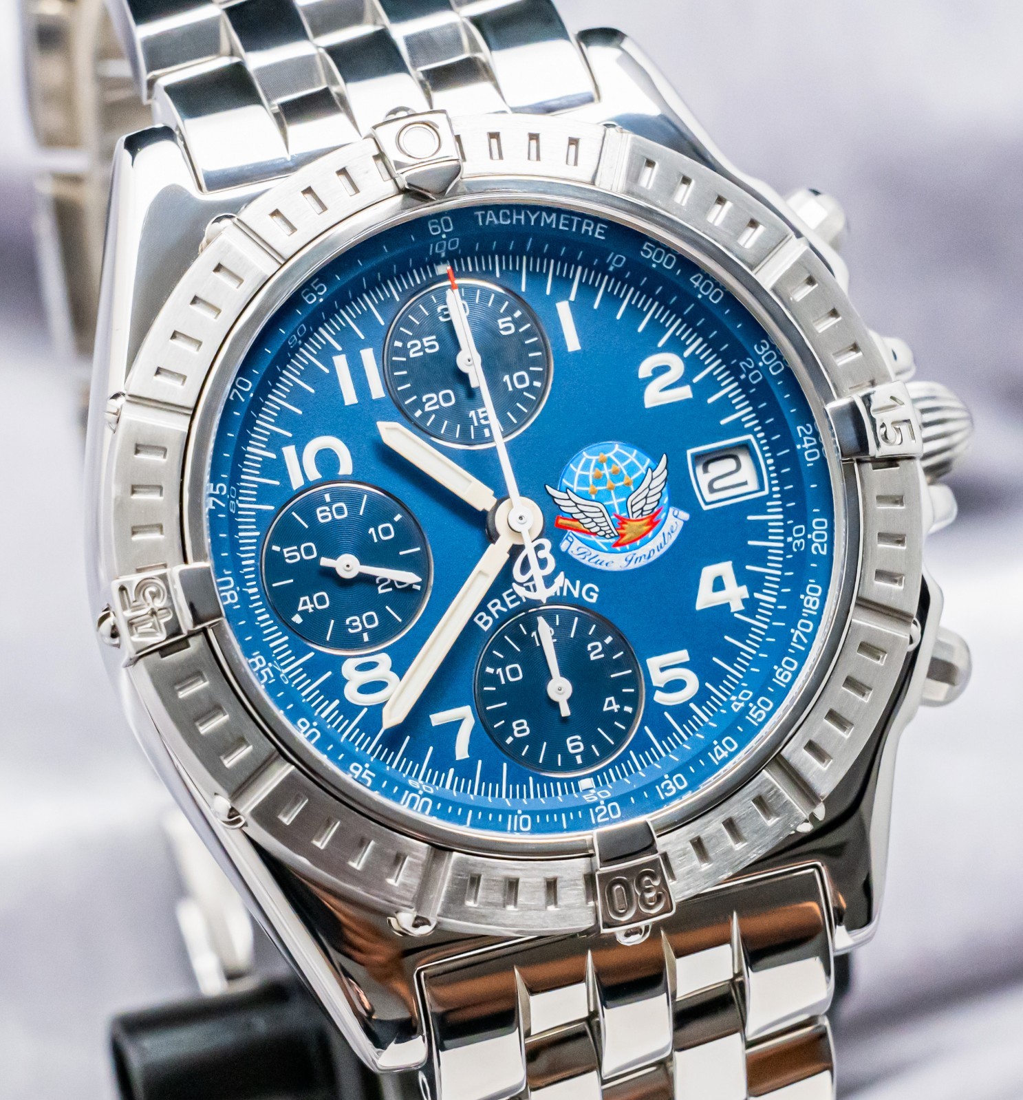 Breitling Chronomat Evolution 43mm Rose Gold Complete Two-Tone Black Dial C13356