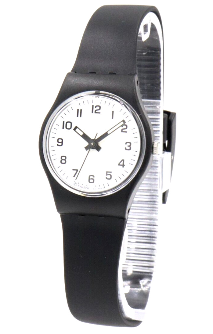 New Swatch Originals SOMETHING NEW Black Band Women Small Watch 25mm LB153 $60