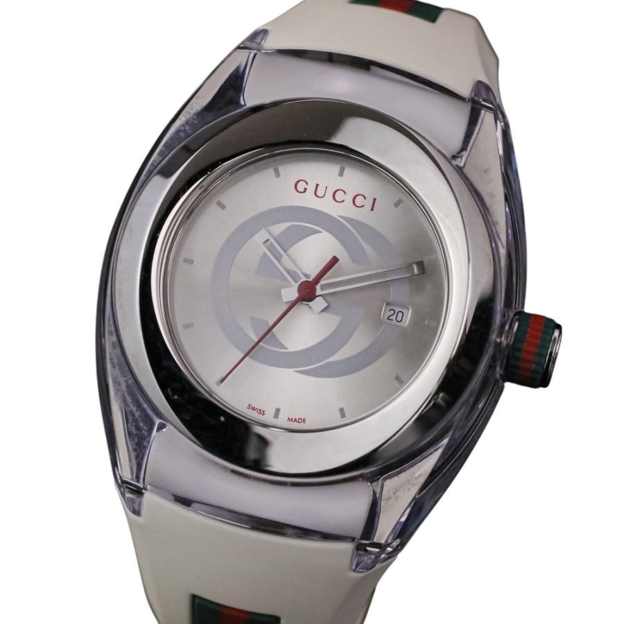 Used Good Condition GUCCI Gucci Sync Interlocking G Watch 137.3 Silver Dial