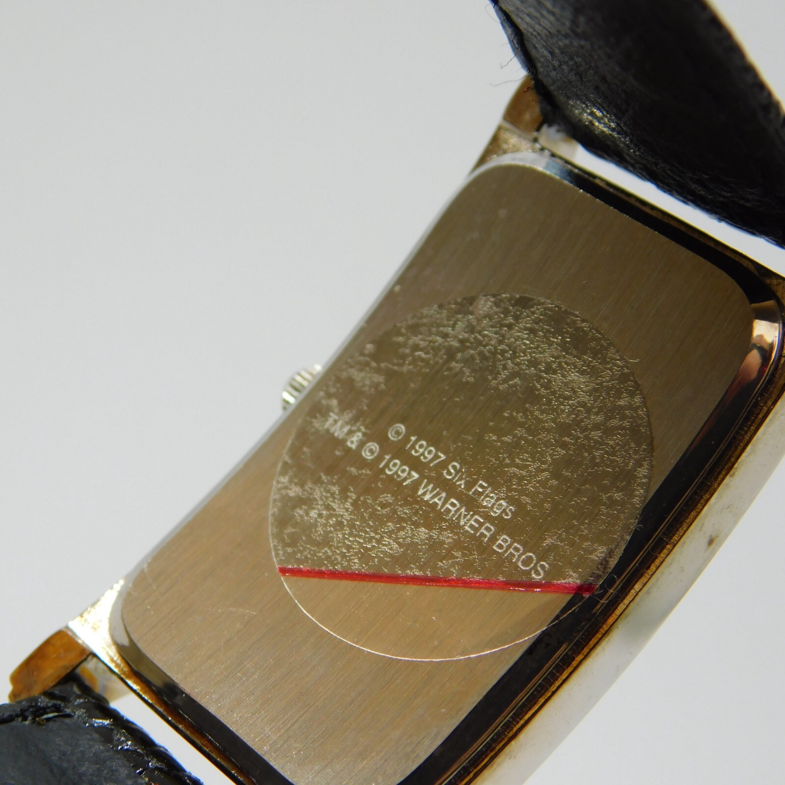 Six Flags Warner Bros. Genuine Leather Quartz Analog Women’s Watch New Battery