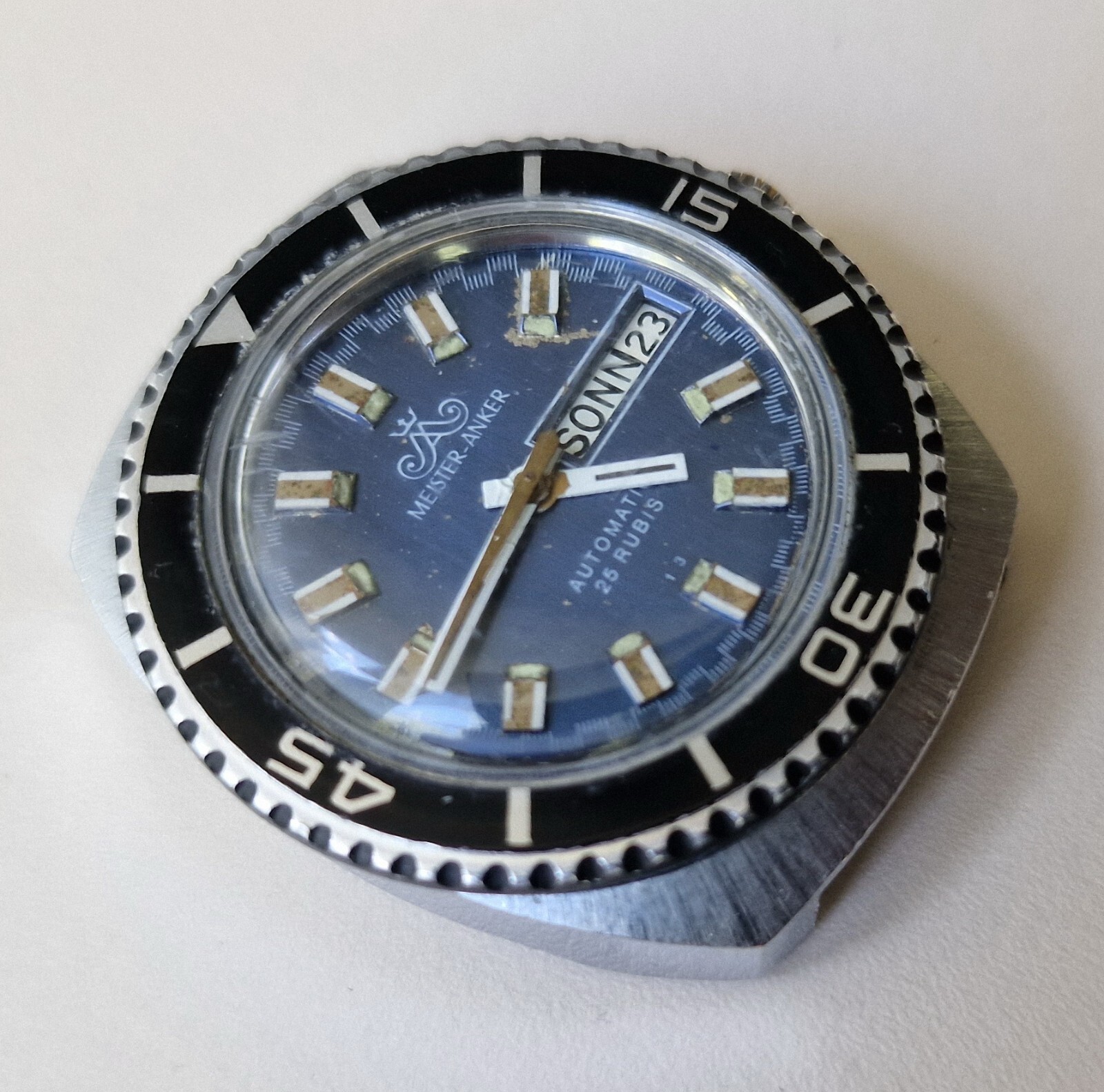 Vintage MEISTER ANKER DIVER Automatic Day/Date FB226 German Made From 70’s