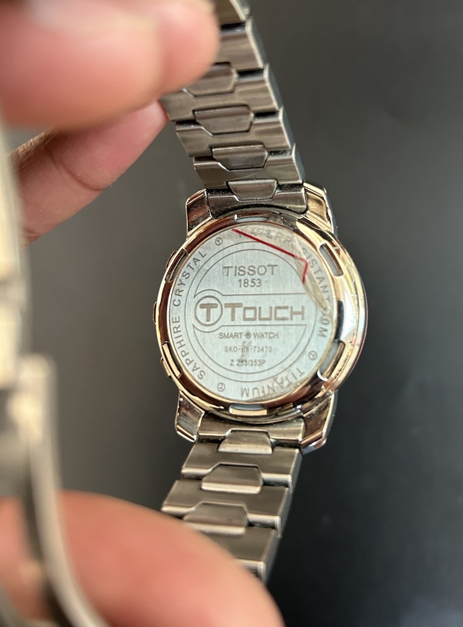 Tissot T-Touch Titanium Black Dial Quartz Mens Watch