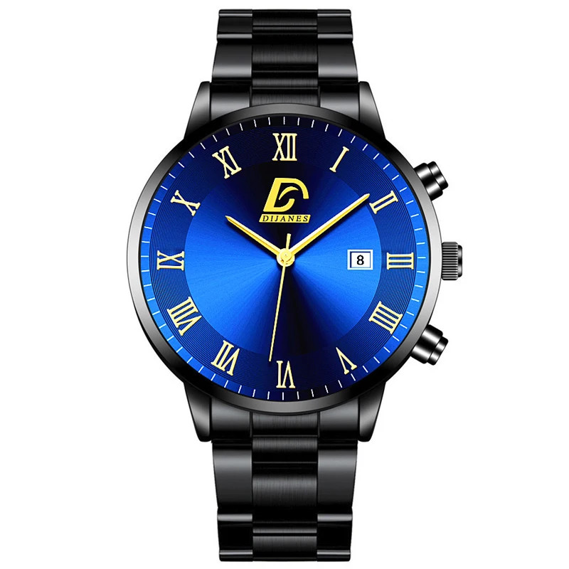 Luxury Minimalist Quartz Men’s Watch with Calendar – Business Casual Style