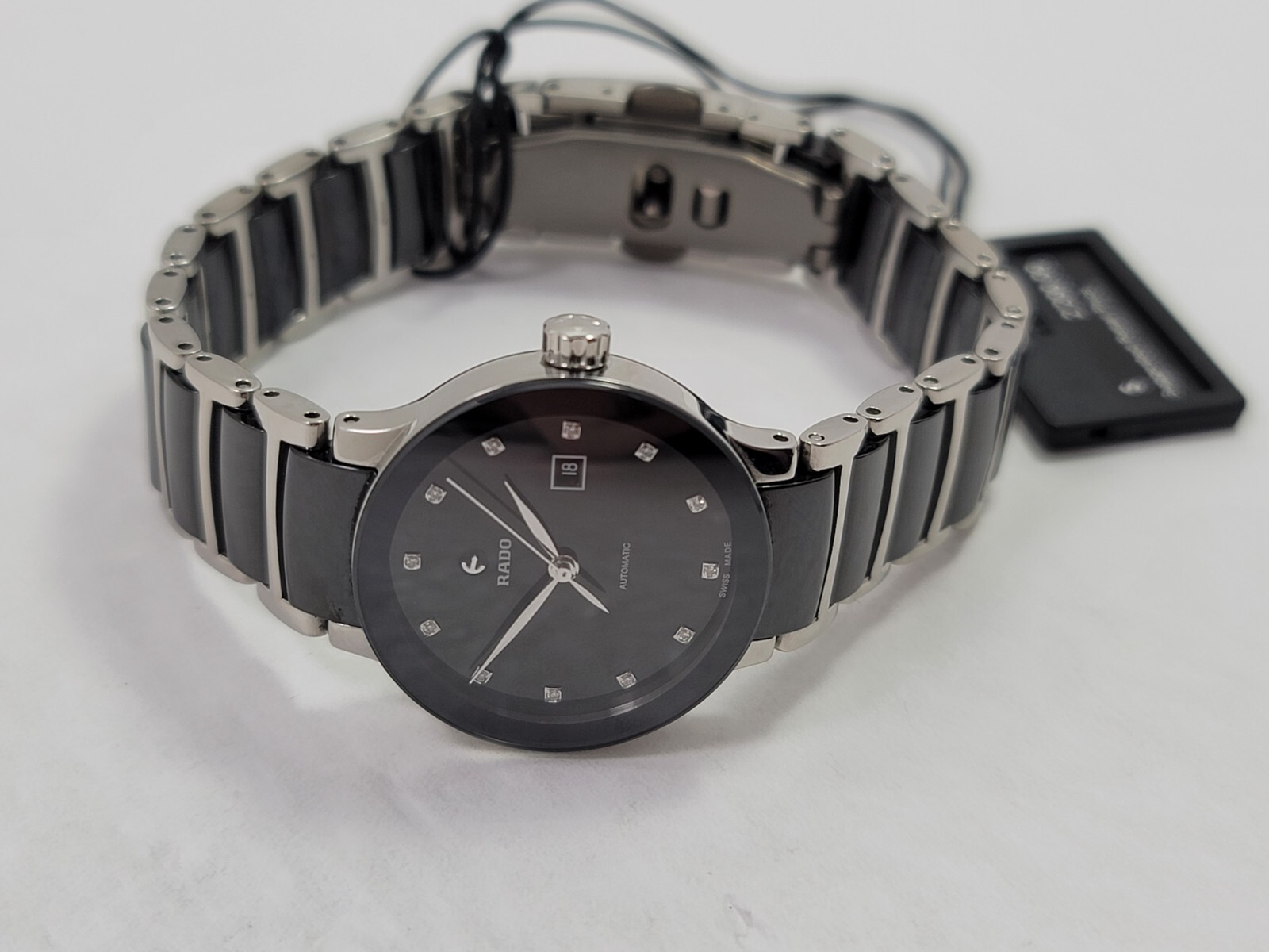 Rado Centrix Automatic Diamond Black Dial Stainless Steel Ladies Watch R30009752