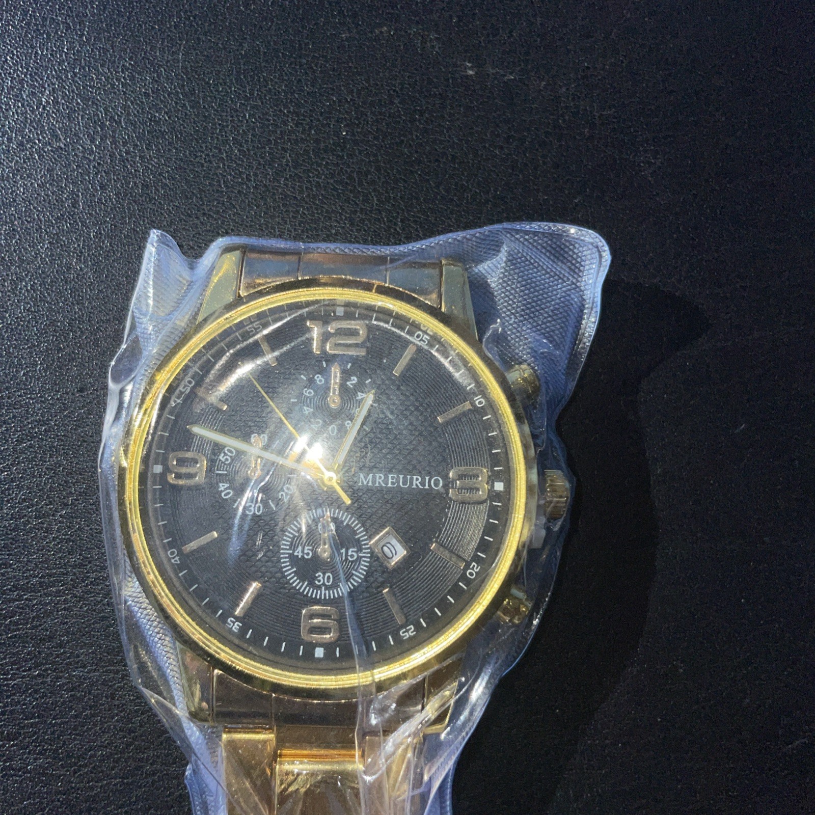 Mreurio Black Face, White Needle, Silver Shell With stainless steel Gold Band