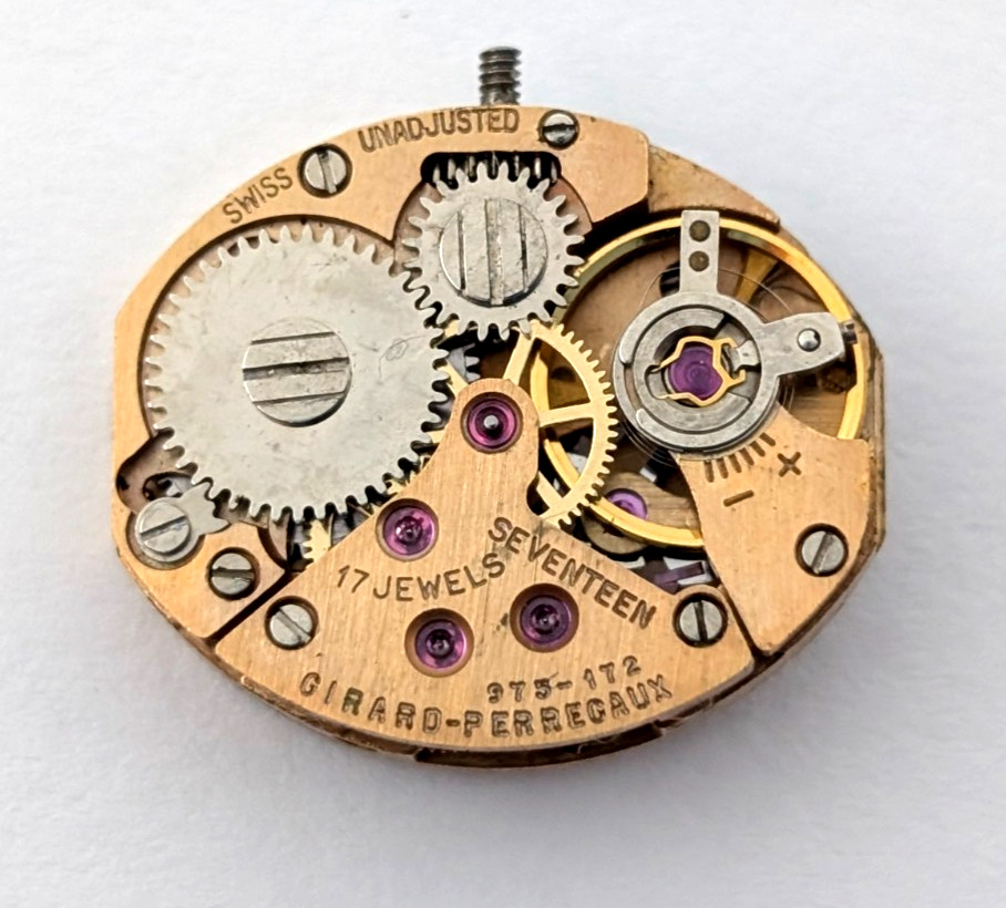 Vintage GIRARD PERREGAUX 975-172 17j Cocktail Watch Movement 13mm PARTS REPAIR
